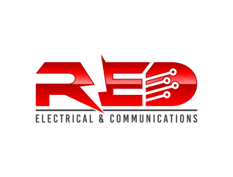 Red Electrical & Communications logo design by Dakon