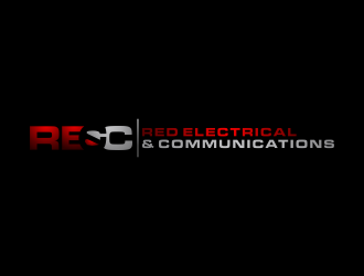Red Electrical & Communications logo design by BlessedArt