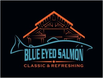 Blue Eyed salmon logo design by 48art
