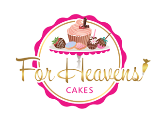 For Heavens Cakes logo design by ingepro