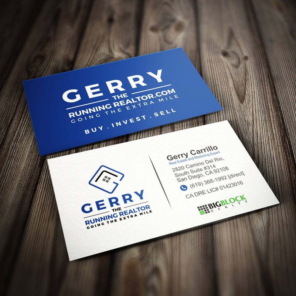 Gerry The Running Realtor logo design by Kindo