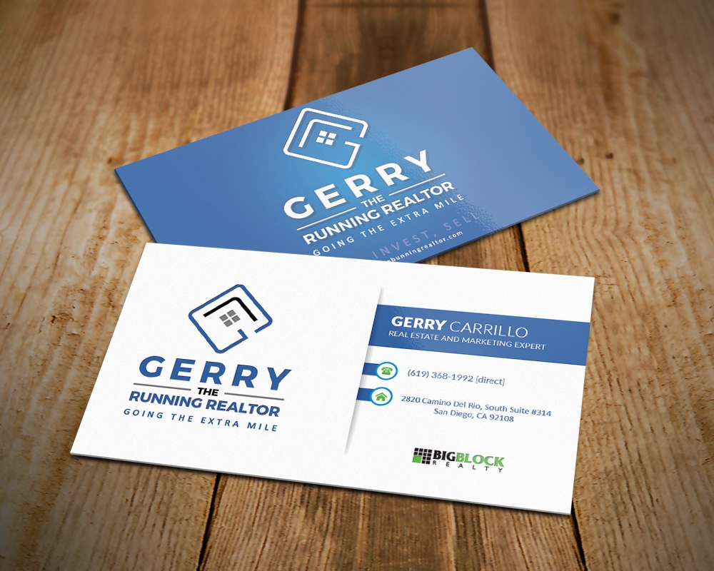 Gerry The Running Realtor logo design by MastersDesigns