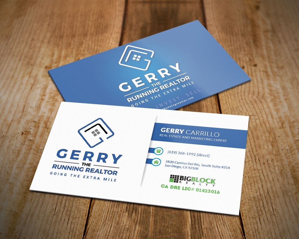 Gerry The Running Realtor logo design by MastersDesigns
