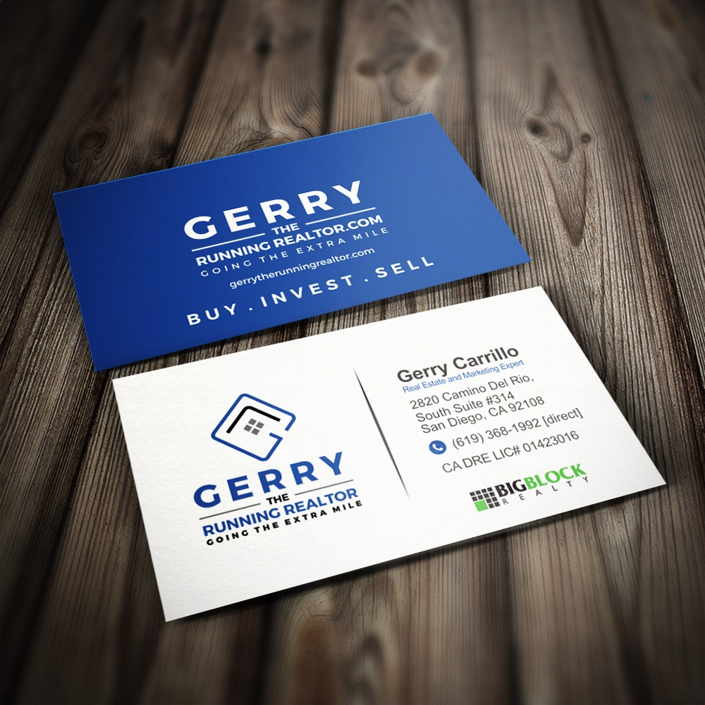 Gerry The Running Realtor logo design by Kindo