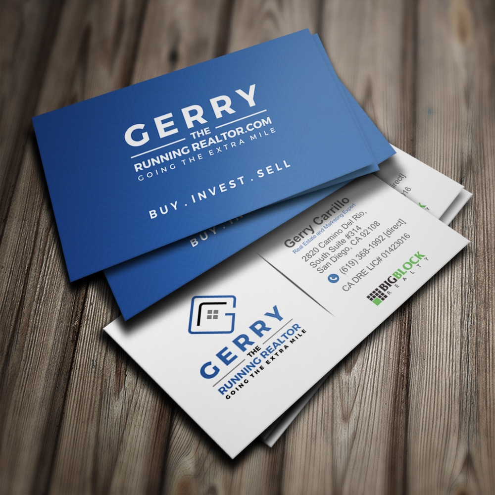 Gerry The Running Realtor logo design by Kindo