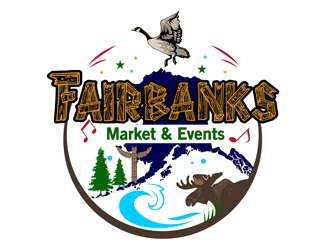 Fairbanks Market & Events logo design by DreamLogoDesign