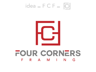 Four Corners Framing logo design by grea8design