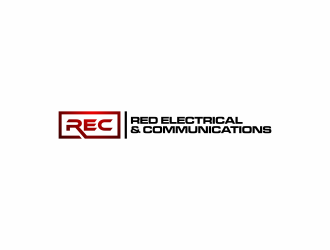 Red Electrical & Communications logo design by hopee