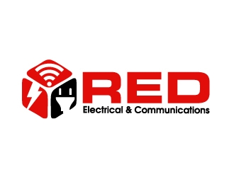 Red Electrical & Communications logo design by ElonStark
