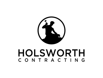 Holsworth Contracting logo design by oke2angconcept