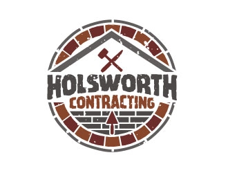 Holsworth Contracting logo design by Foxcody