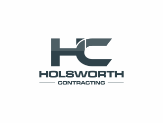 Holsworth Contracting logo design by haidar