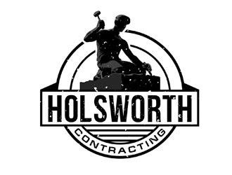 Holsworth Contracting logo design by DreamLogoDesign