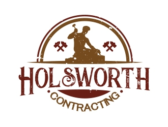 Holsworth Contracting logo design by fawadyk
