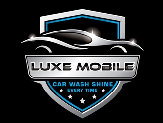 Luxe Mobile Car Wash Shine,Every Time logo design by logoguy