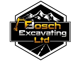 Bosch Excavating Ltd logo design by romano
