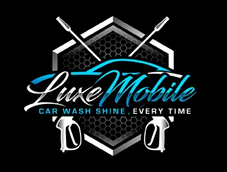 Luxe Mobile Car Wash Shine,Every Time logo design by DreamLogoDesign