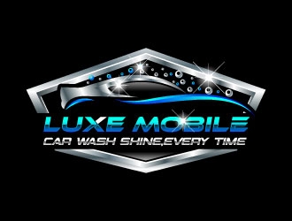 Luxe Mobile Car Wash Shine,Every Time logo design by uttam