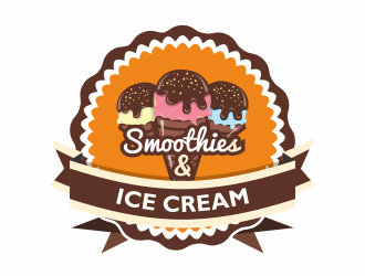 Smoothies & Ice Cream  logo design by mletus
