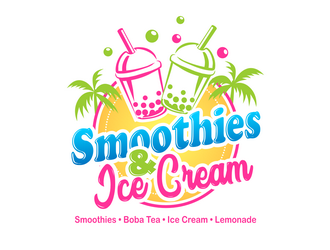 Smoothies & Ice Cream  logo design by haze