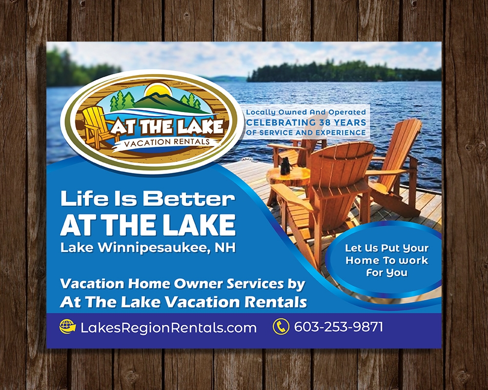 At The Lake Vacation Rentals logo design by rootreeper