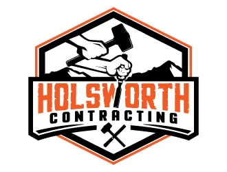 Holsworth Contracting logo design by jaize