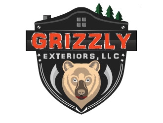 Grizzly Exteriors, LLC. logo design by Kalipso