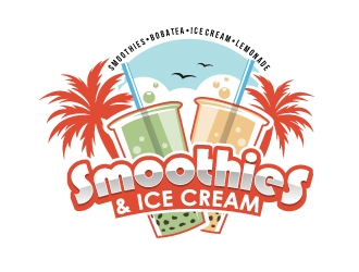 Smoothies & Ice Cream  logo design by fantastic4