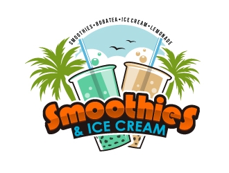 Smoothies & Ice Cream  logo design by fantastic4
