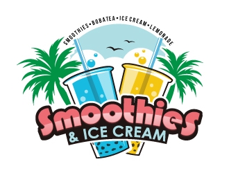 Smoothies & Ice Cream  logo design by fantastic4