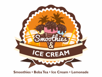Smoothies & Ice Cream  logo design by mletus