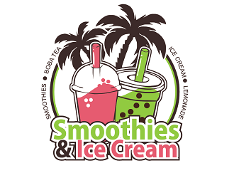 Smoothies & Ice Cream  logo design by coco