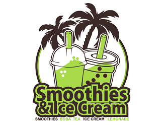Smoothies & Ice Cream  logo design by coco
