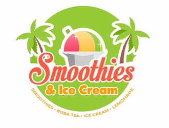 Smoothies & Ice Cream  logo design by gilkkj