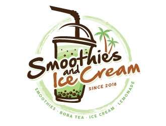 Smoothies & Ice Cream  logo design by REDCROW