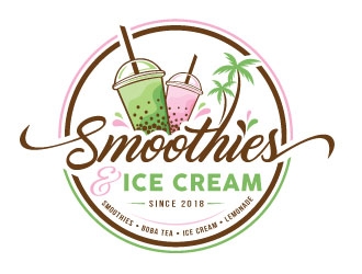 Smoothies & Ice Cream  logo design by REDCROW
