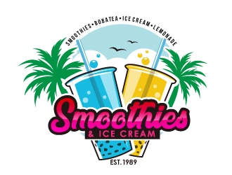 Smoothies & Ice Cream  logo design by fantastic4