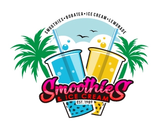 Smoothies & Ice Cream  logo design by fantastic4