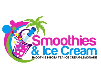 Smoothies & Ice Cream  logo design by ingepro