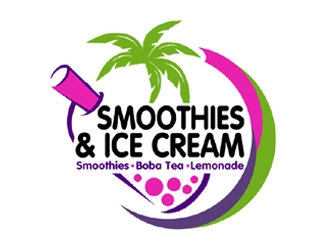 Smoothies & Ice Cream  logo design by ingepro