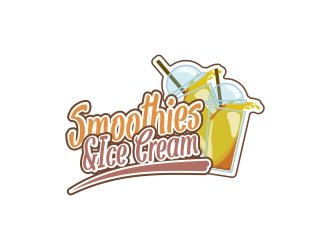 Smoothies &amp; Ice Cream  logo design by Akli