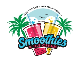 Smoothies & Ice Cream  logo design by fantastic4