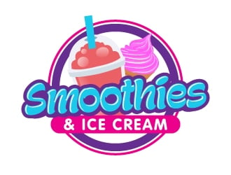 Smoothies & Ice Cream  logo design by jaize