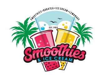 Smoothies & Ice Cream  logo design by fantastic4