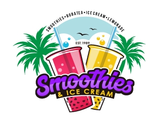 Smoothies & Ice Cream  logo design by fantastic4
