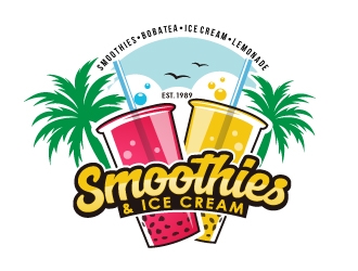 Smoothies & Ice Cream  logo design by fantastic4