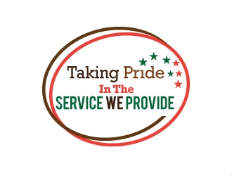 Taking Pride In The Service We Provide logo design by Suvendu