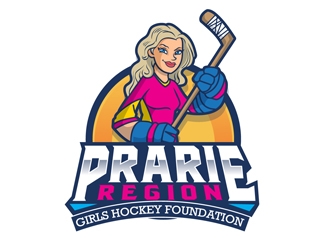 Prarie Region Girls Hockey Foundation logo design by DreamLogoDesign