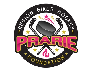 Prarie Region Girls Hockey Foundation logo design by DreamLogoDesign