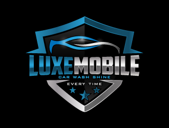 Luxe Mobile Car Wash Shine,Every Time logo design by pencilhand
